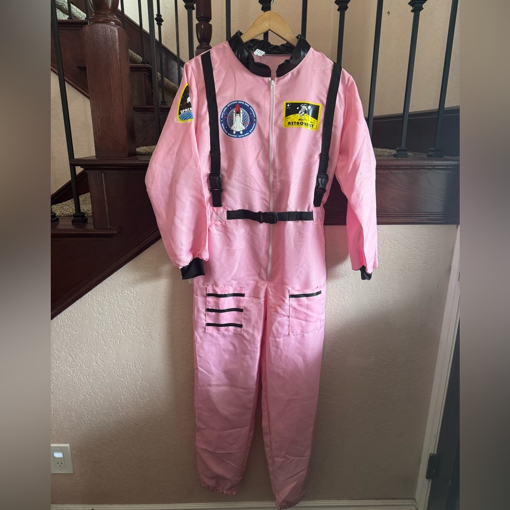 Pink Astronaut Costume Jumpsuit Women’s Size Small Halloween Cosplay Space Girl